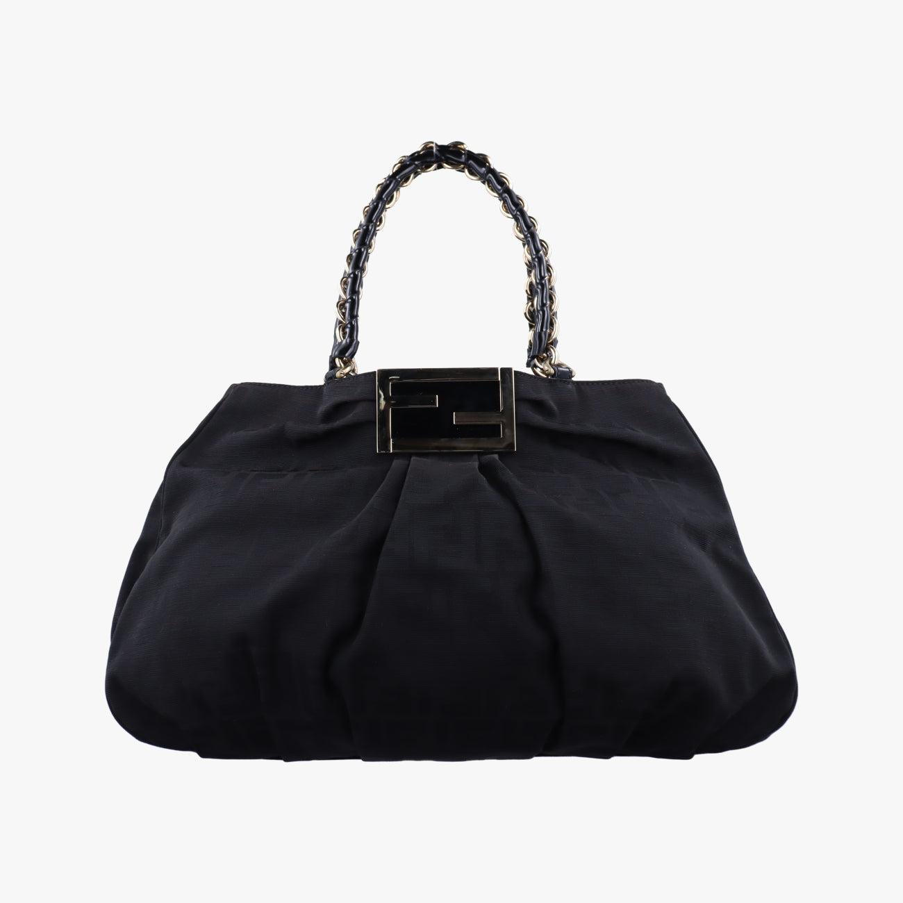 Secondhand Fendi Mia Black PVC coated canvas 8BR616 shoulderbag | stylenewstar