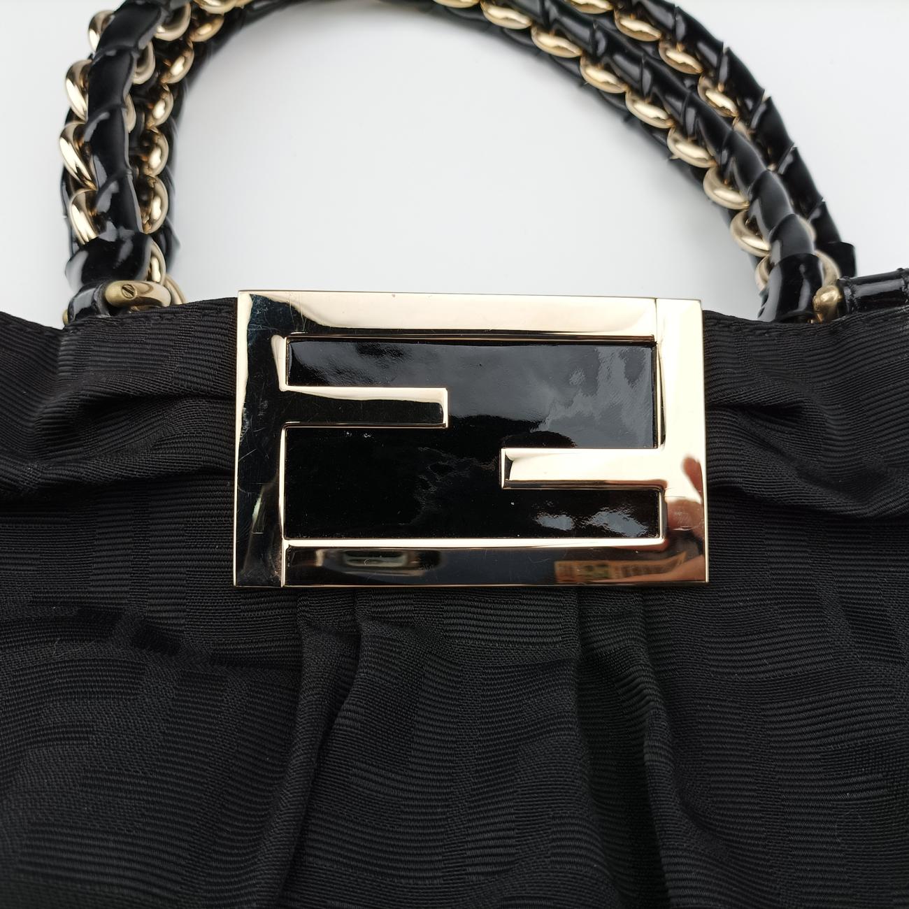 Secondhand Fendi Mia Black PVC coated canvas 8BR616 shoulderbag | stylenewstar