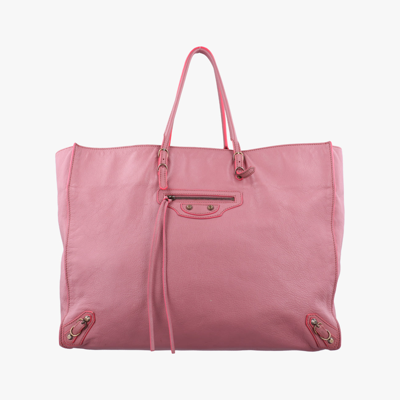 Secondhand Balenciaga The Paper Pink Leather  handbag | stylenewstar