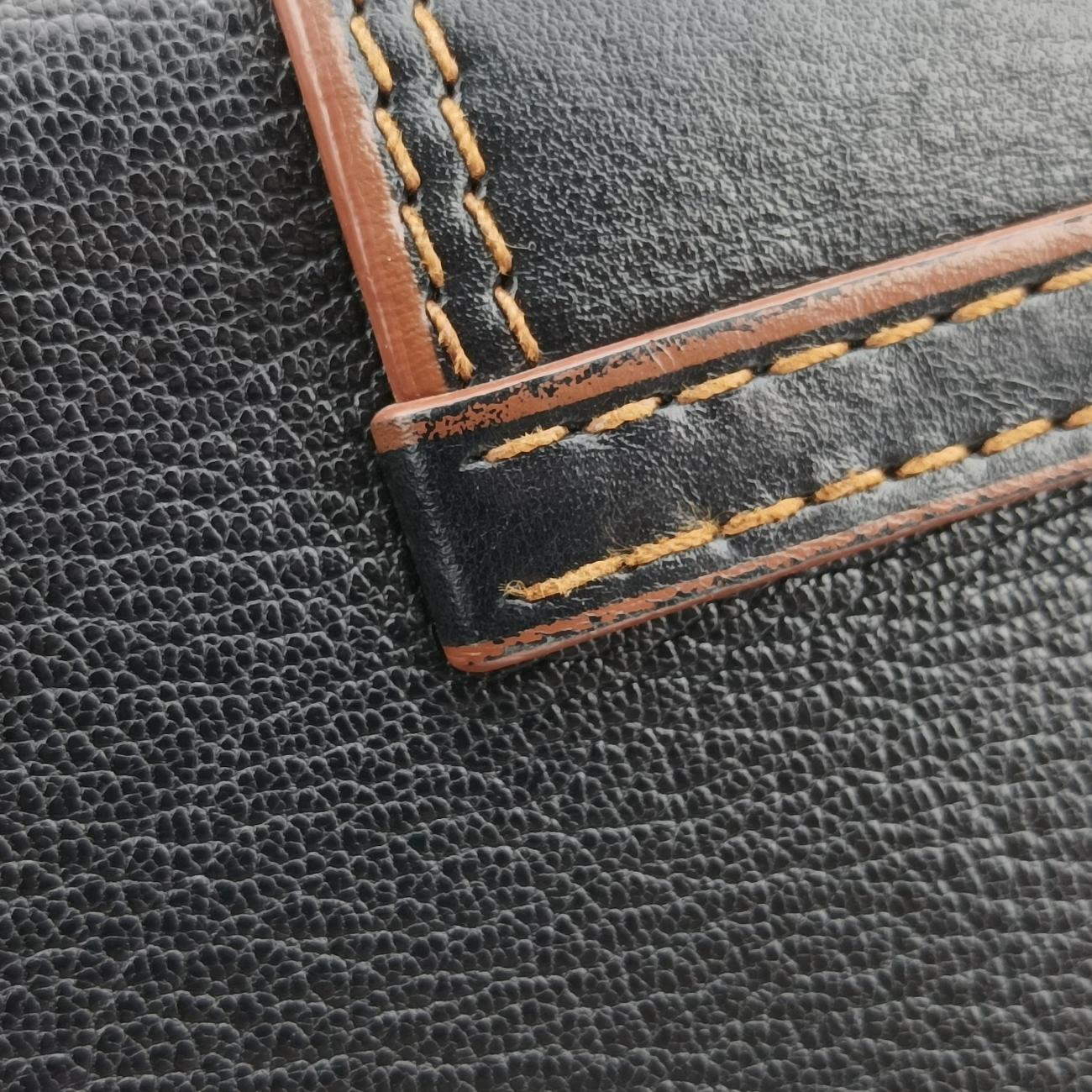 Vintage Miu Miu Miu Lady Black Leather  shoulderbag | stylenewstar