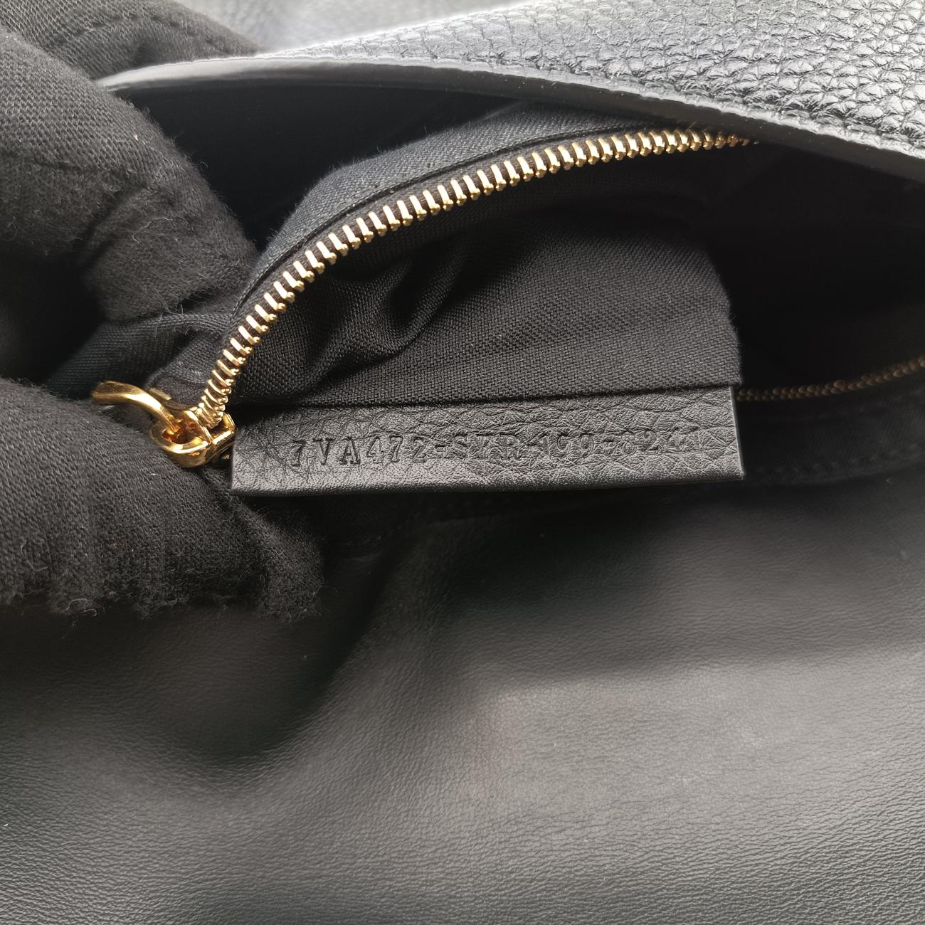 Pre-owned Fendi Baguette Black Leather 7VA472 shoulderbag | stylenewstar