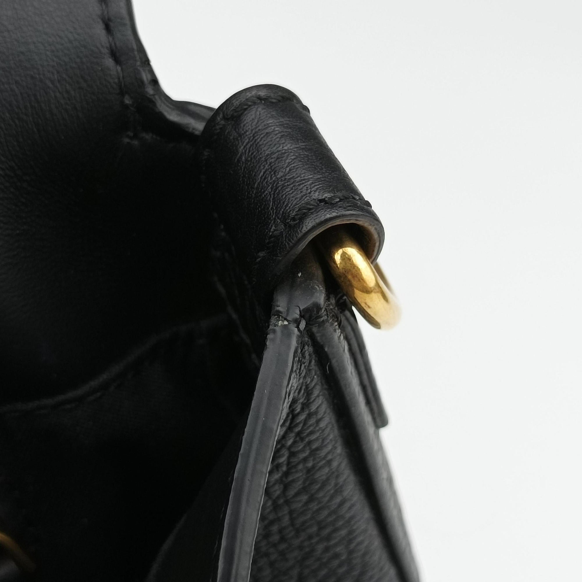 Vintage Fendi Baguette Black Leather 7VA472 shoulderbag | stylenewstar