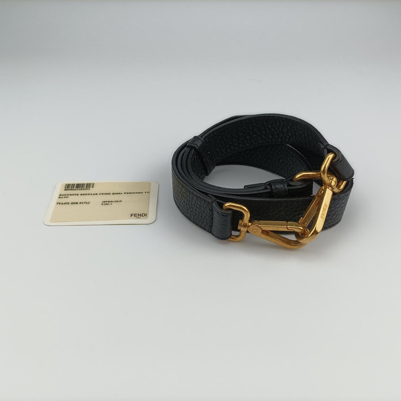 Pre-owned Fendi Baguette Black Leather 7VA472 shoulderbag | stylenewstar