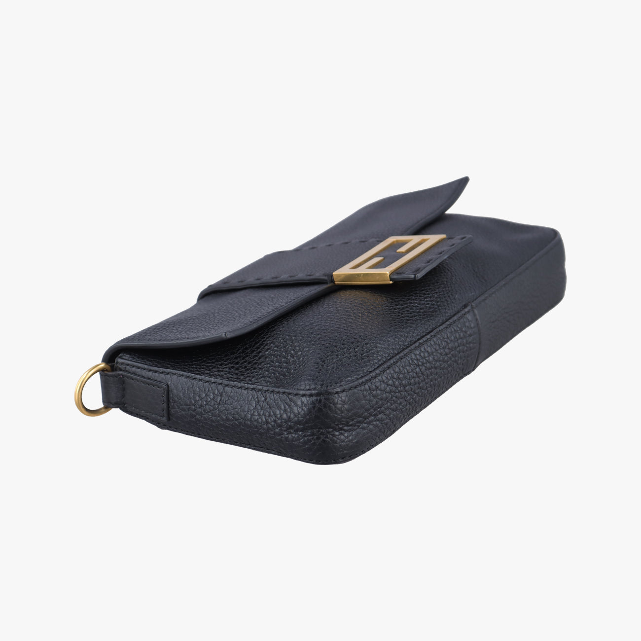 Pre-owned Fendi Baguette Black Leather 7VA472 shoulderbag | stylenewstar