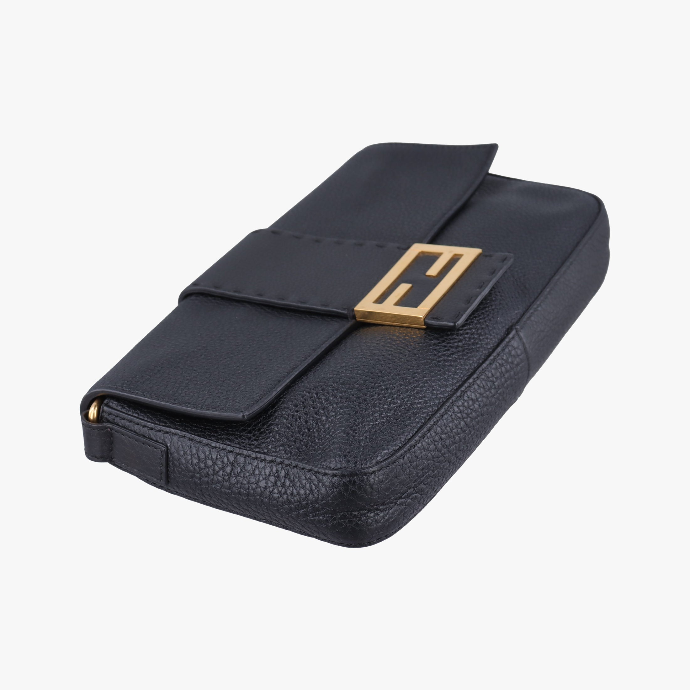 Vintage Fendi Baguette Black Leather 7VA472 shoulderbag | stylenewstar
