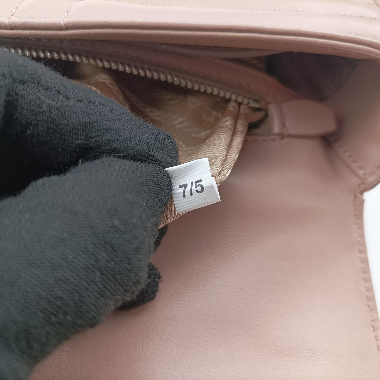 Pre-owned Prada Diagramme Pink Leather 1BD107 shoulderbag | stylenewstar