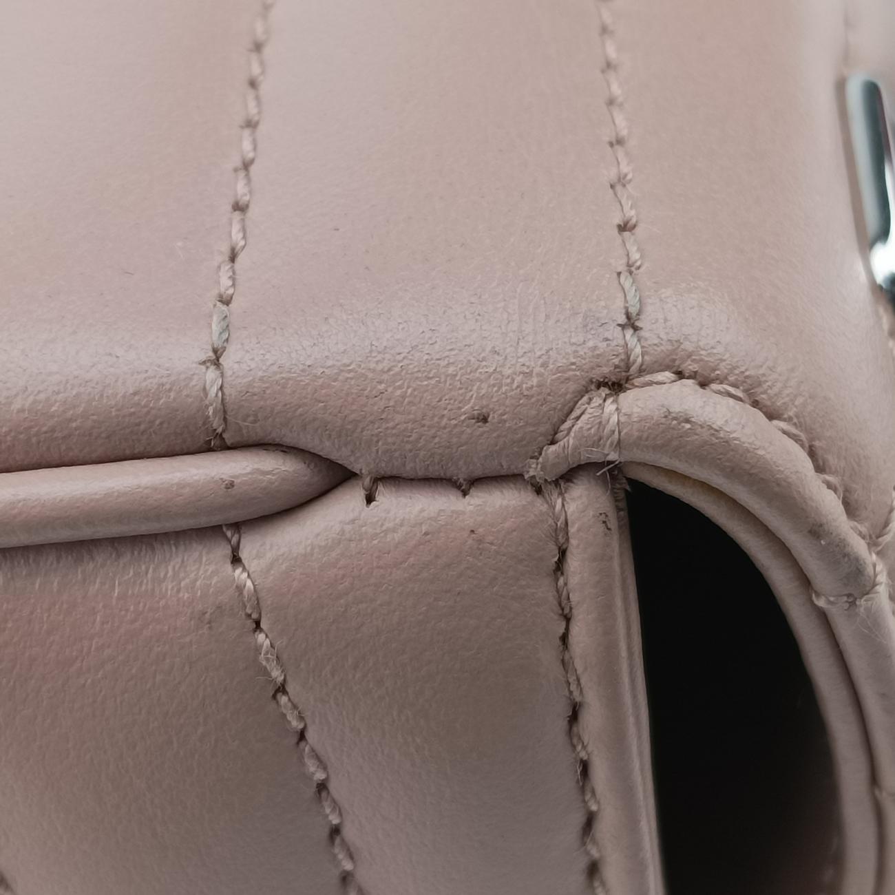 Pre-owned Prada Diagramme Pink Leather 1BD107 shoulderbag | stylenewstar