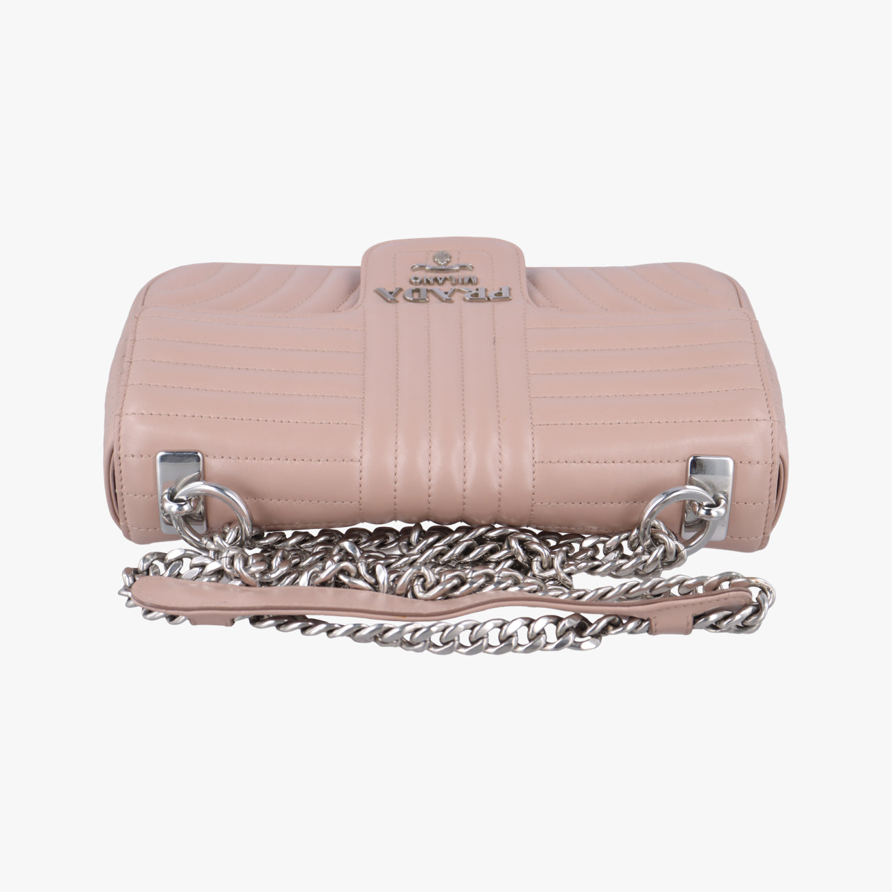 Pre-owned Prada Diagramme Pink Leather 1BD107 shoulderbag | stylenewstar