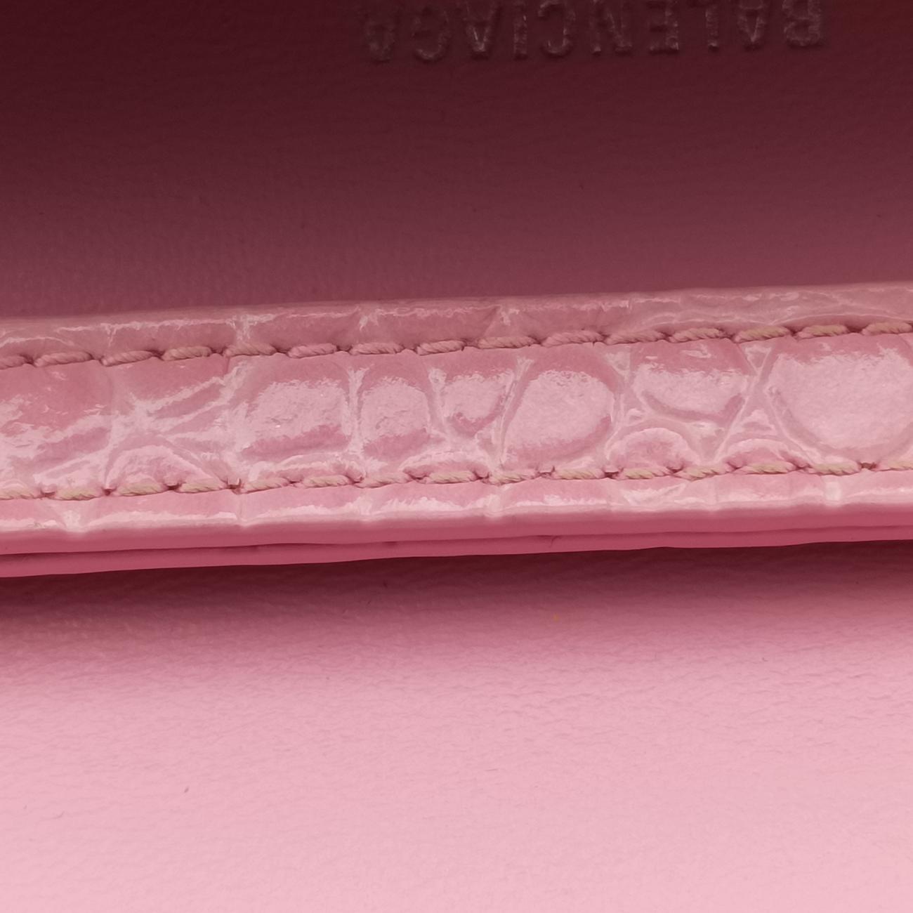 Pre-owned Balenciaga Hourglass Pink Leather  shoulderbag | stylenewstar