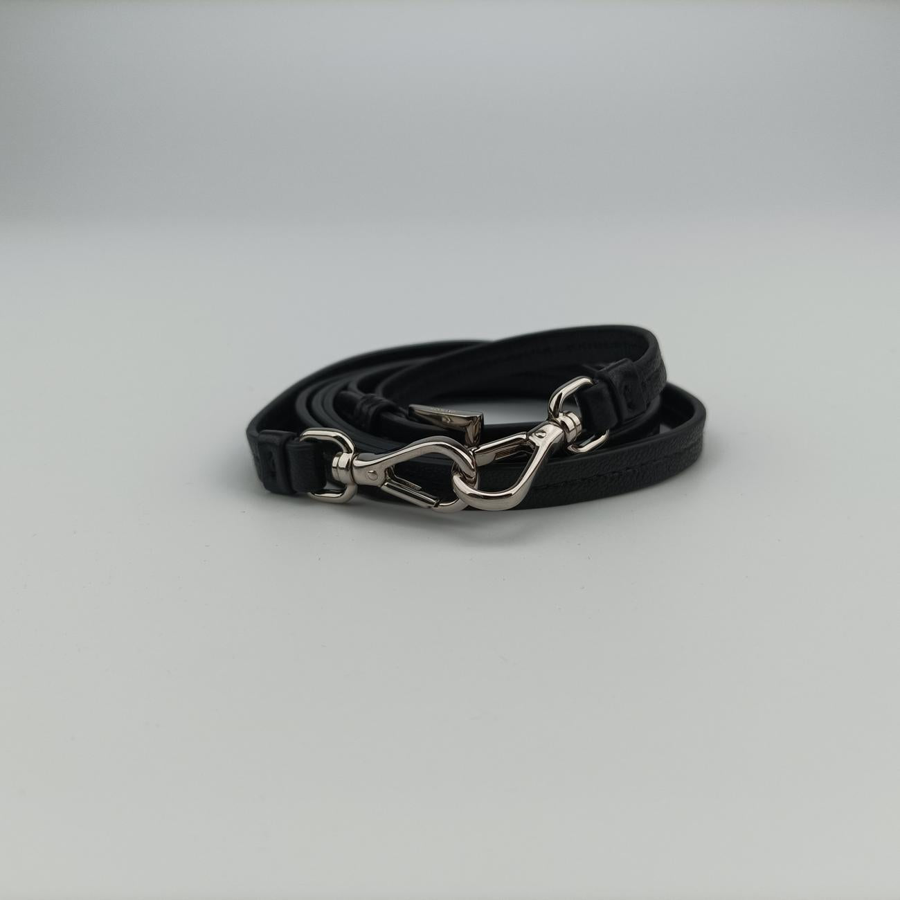 Pre-owned Prada triangle mini Black Leather 1NR015 shoulderbag | stylenewstar