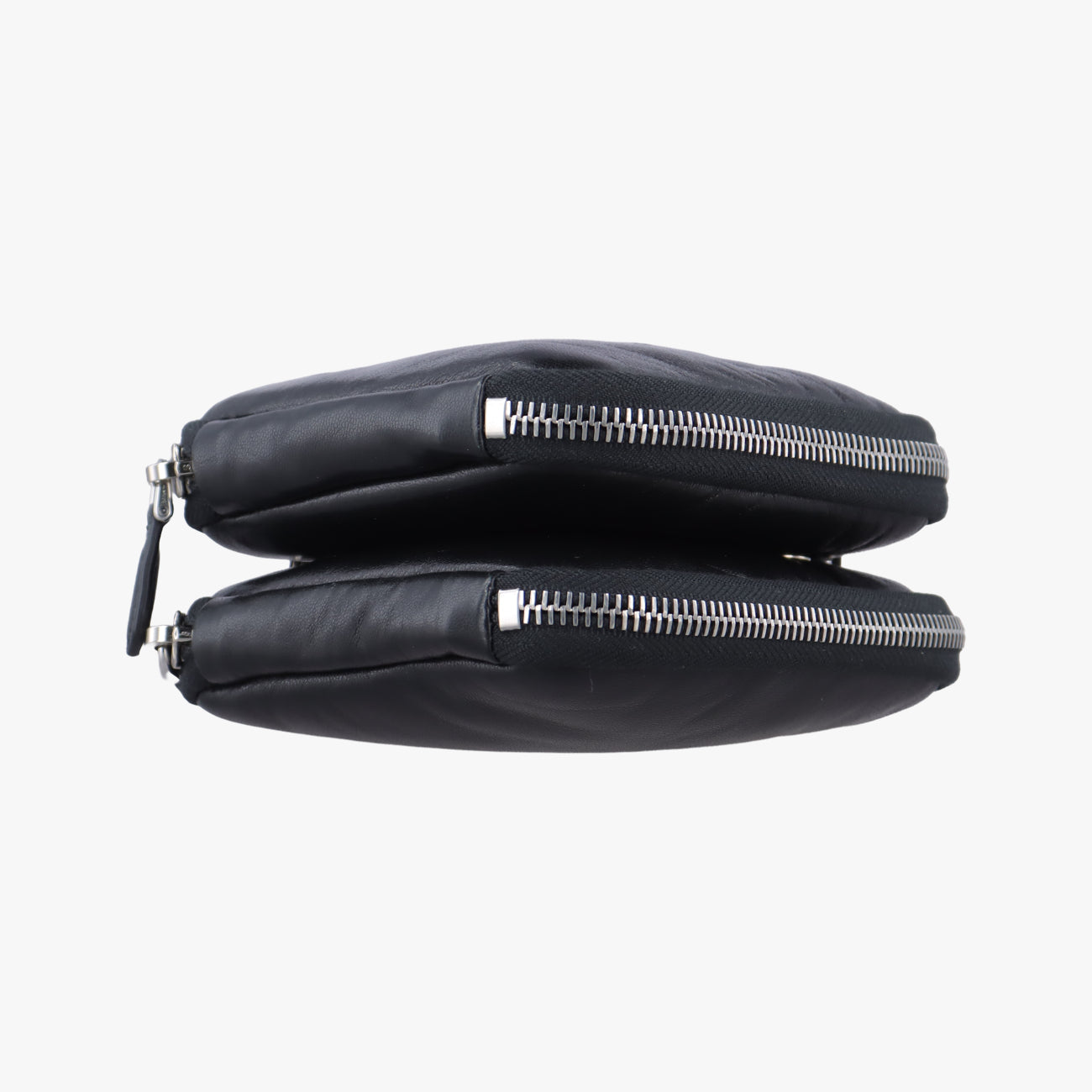 Pre-owned Prada triangle mini Black Leather 1NR015 shoulderbag | stylenewstar