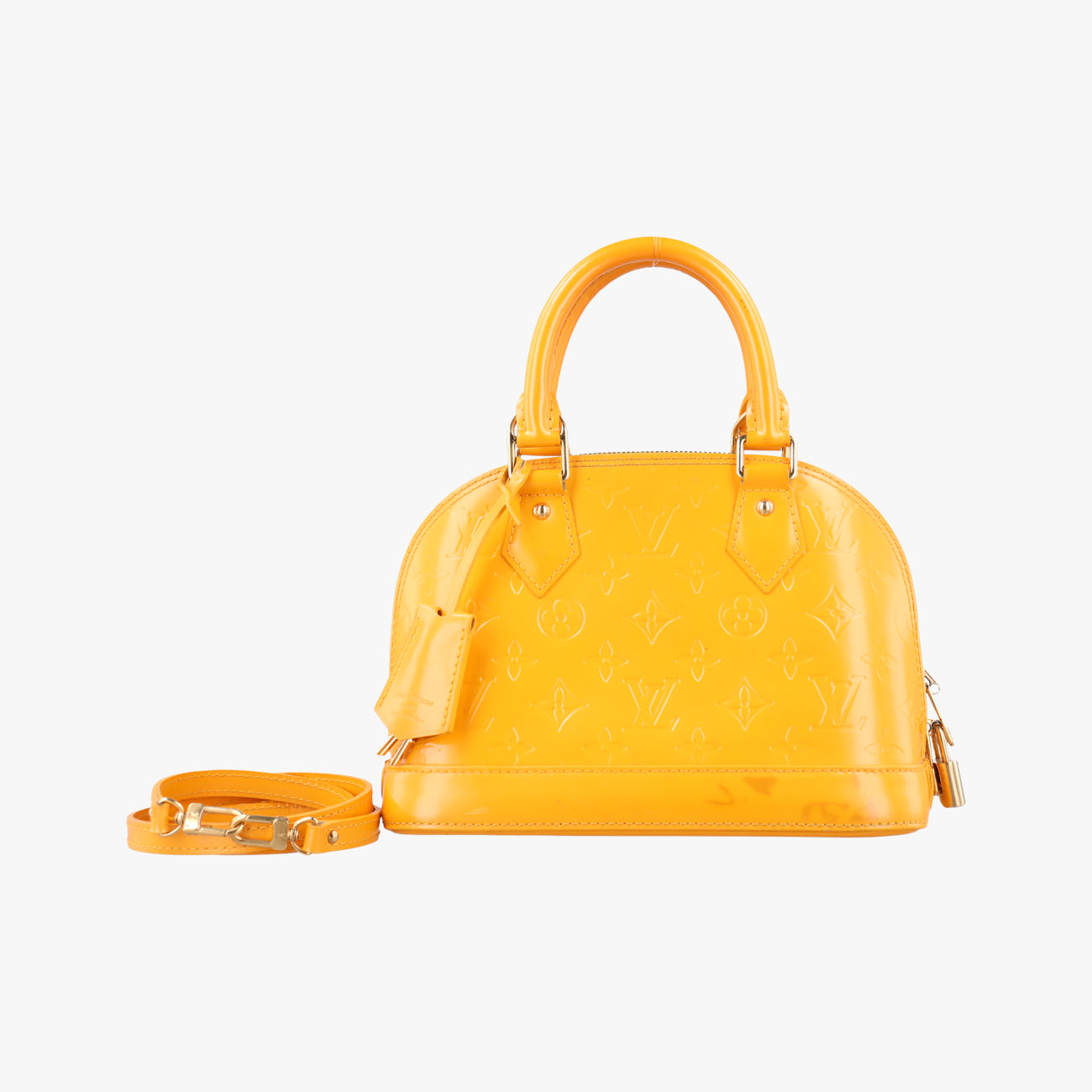 Pre-owned Louis Vuitton Alma BB Olive Vernis M91584 shoulderbag | stylenewstar