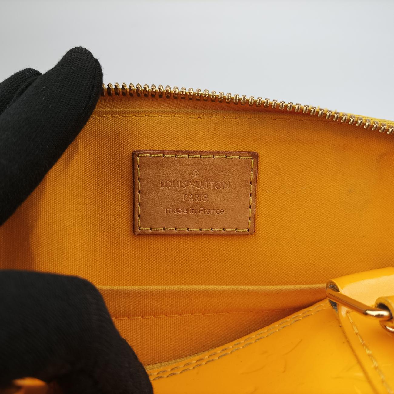 Pre-owned Louis Vuitton Alma BB Olive Vernis M91584 shoulderbag | stylenewstar