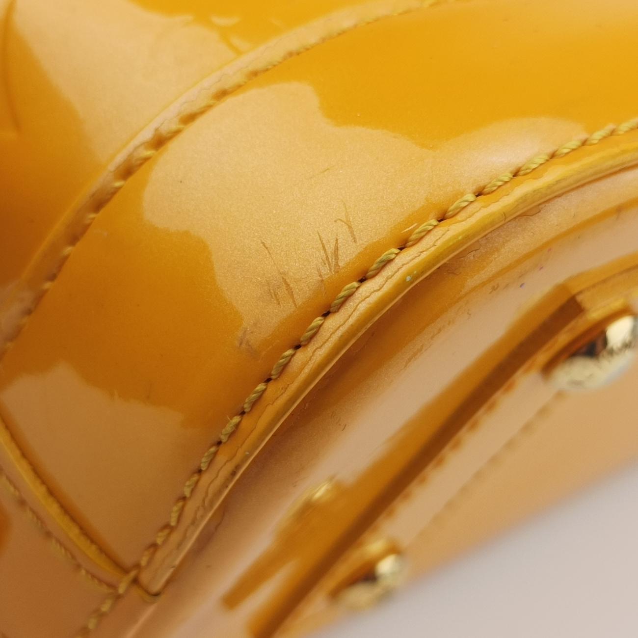 Pre-owned Louis Vuitton Alma BB Olive Vernis M91584 shoulderbag | stylenewstar