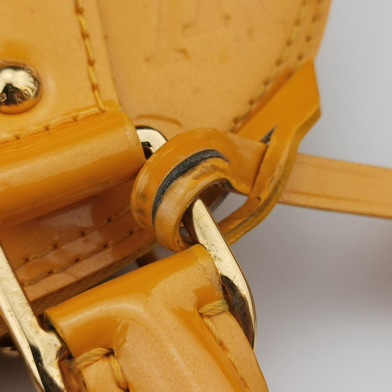 Pre-owned Louis Vuitton Alma BB Olive Vernis M91584 shoulderbag | stylenewstar