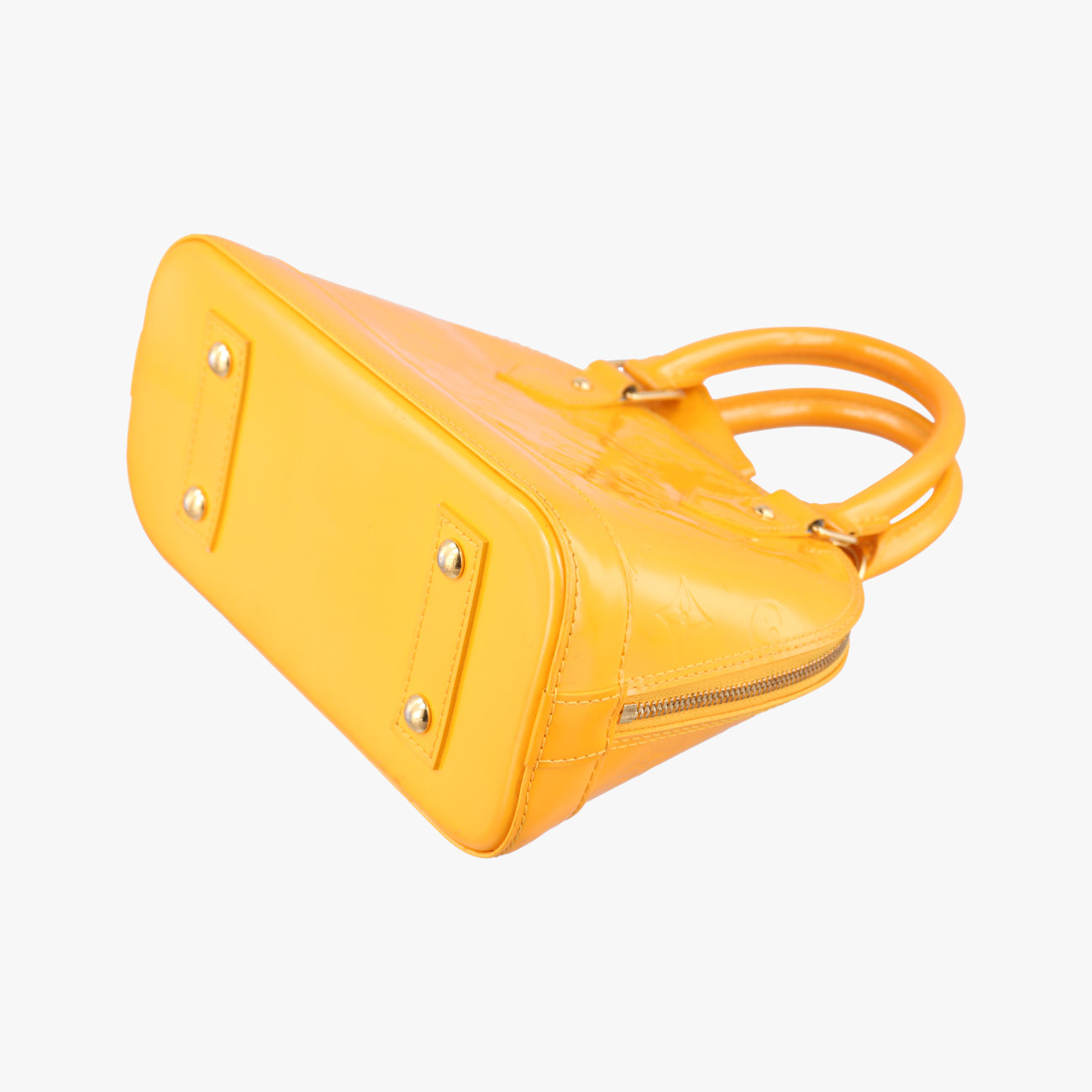 Pre-owned Louis Vuitton Alma BB Olive Vernis M91584 shoulderbag | stylenewstar