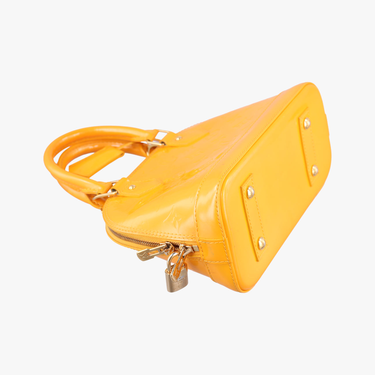 Pre-owned Louis Vuitton Alma BB Olive Vernis M91584 shoulderbag | stylenewstar