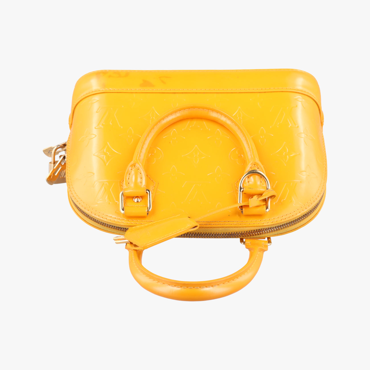 Pre-owned Louis Vuitton Alma BB Olive Vernis M91584 shoulderbag | stylenewstar