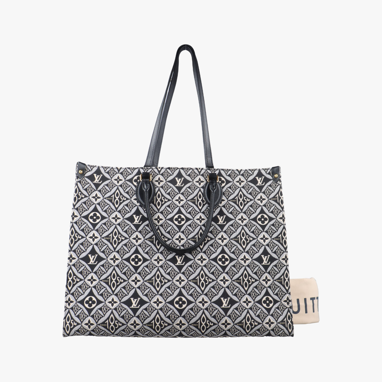 Pre-owned Louis Vuitton On the Go GM Gris Jacquard M57207 shoulderbag | stylenewstar
