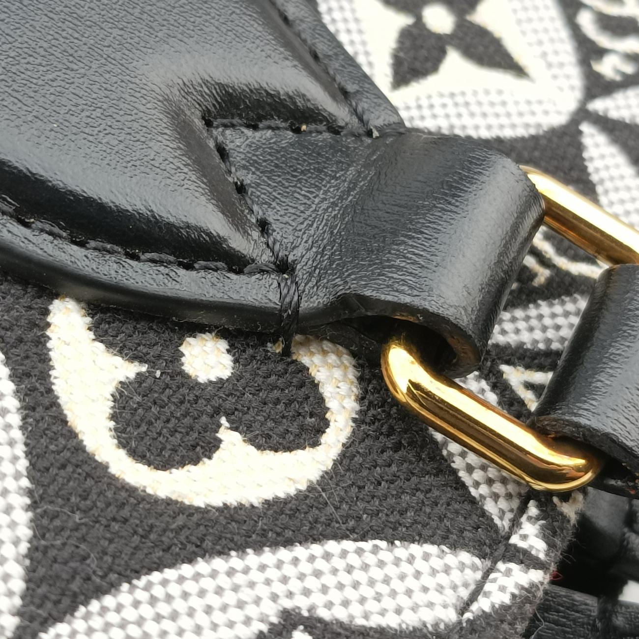 Pre-owned Louis Vuitton On the Go GM Gris Jacquard M57207 shoulderbag | stylenewstar