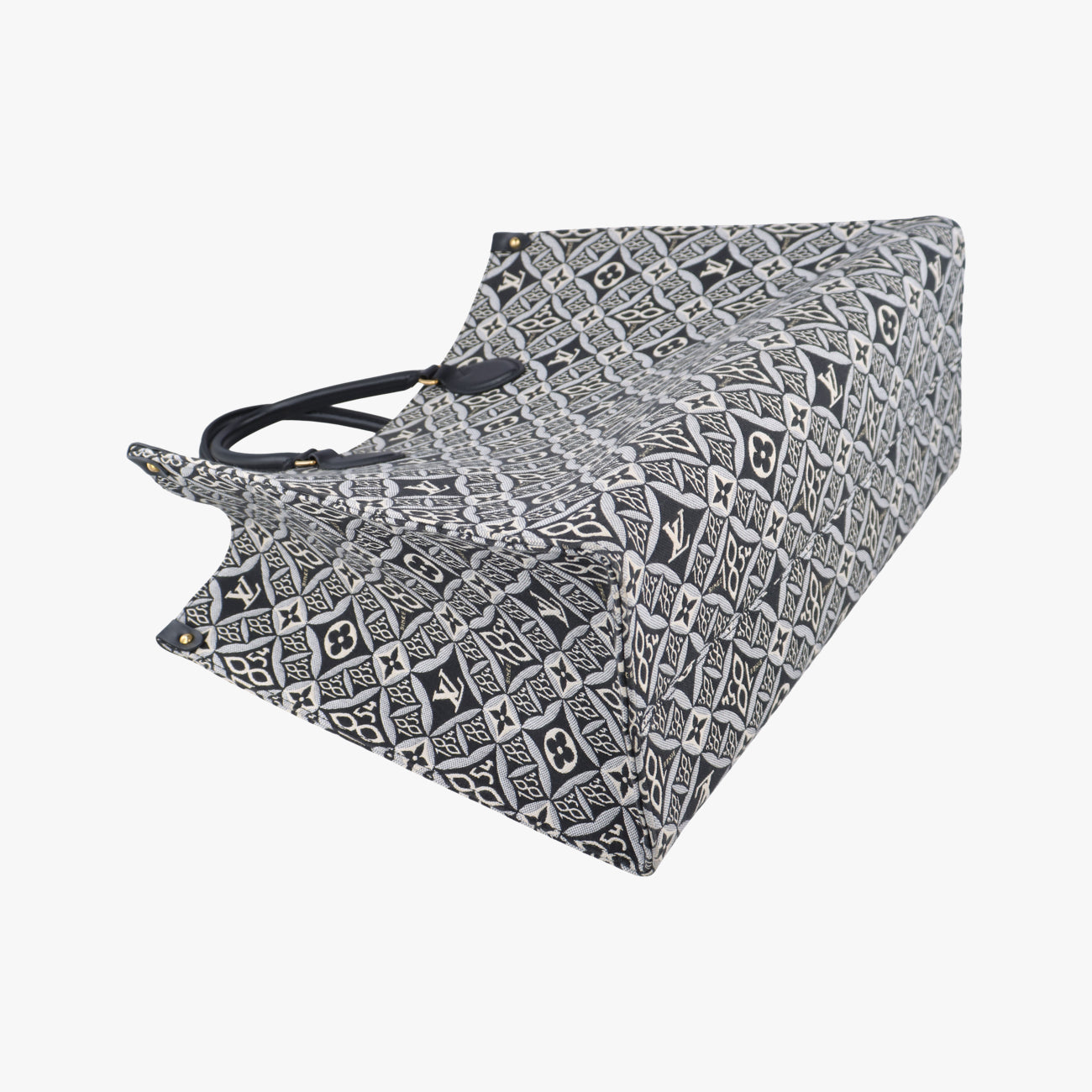Pre-owned Louis Vuitton On the Go GM Gris Jacquard M57207 shoulderbag | stylenewstar