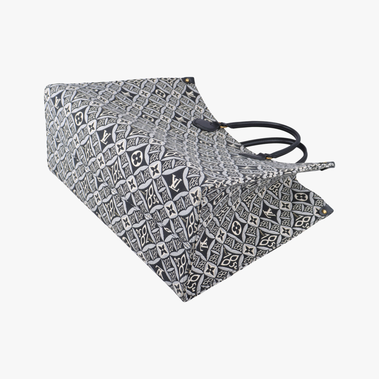 Pre-owned Louis Vuitton On the Go GM Gris Jacquard M57207 shoulderbag | stylenewstar