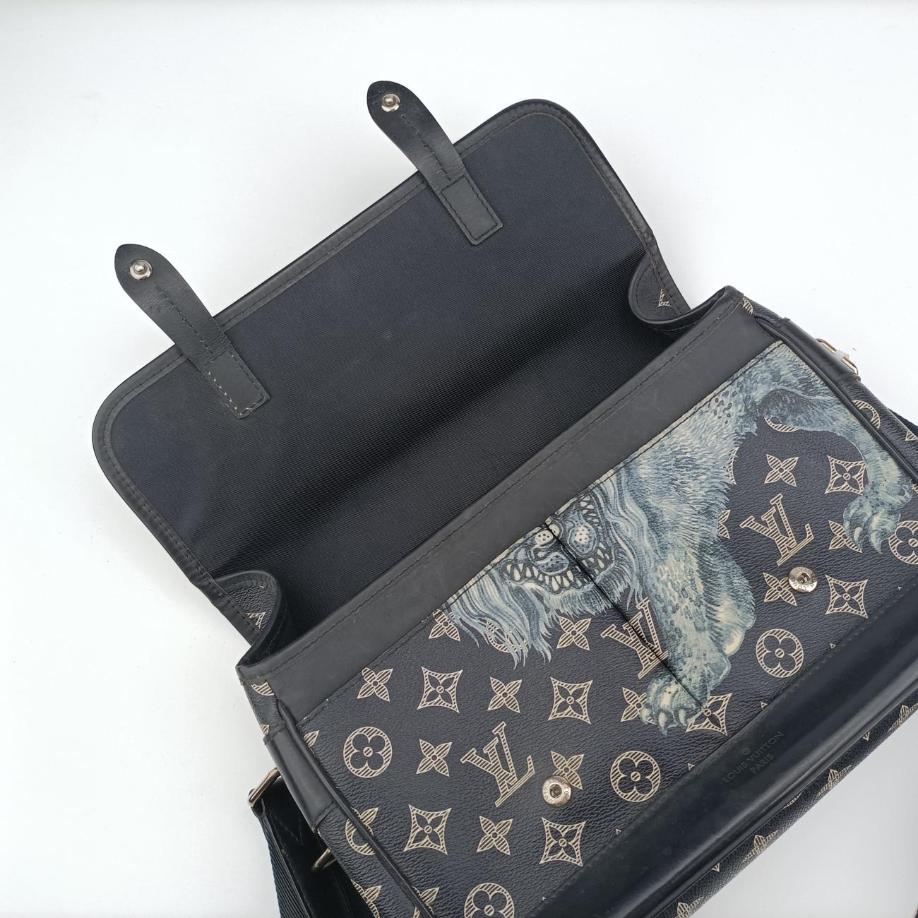Pre-owned Louis Vuitton Messenger PM navy Monogram Savane M54248 shoulderbag | stylenewstar