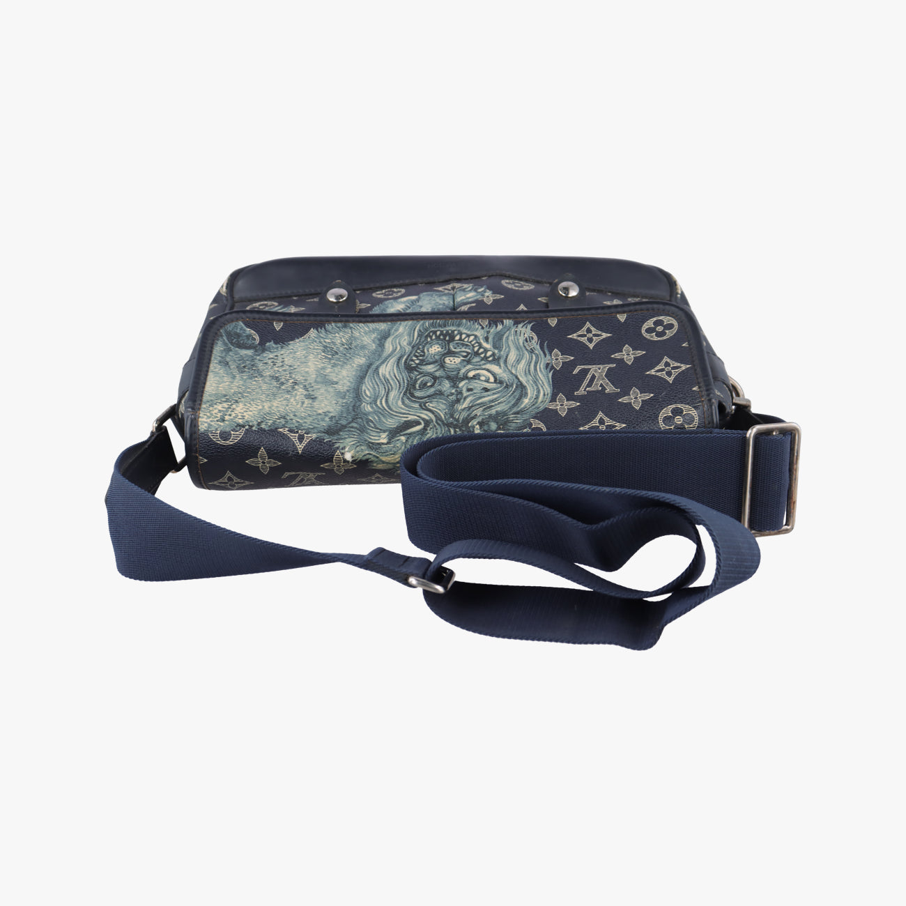 Pre-owned Louis Vuitton Messenger PM navy Monogram Savane M54248 shoulderbag | stylenewstar