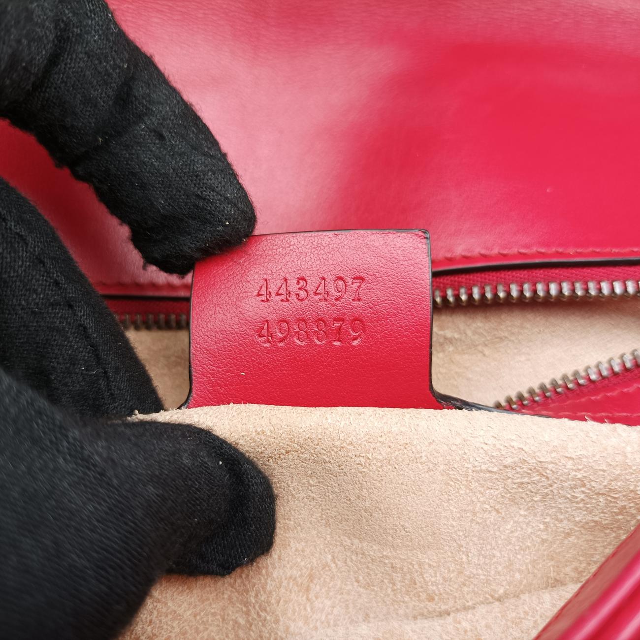 Vintage Gucci GG Marmont Red Leather 443497 shoulderbag | stylenewstar