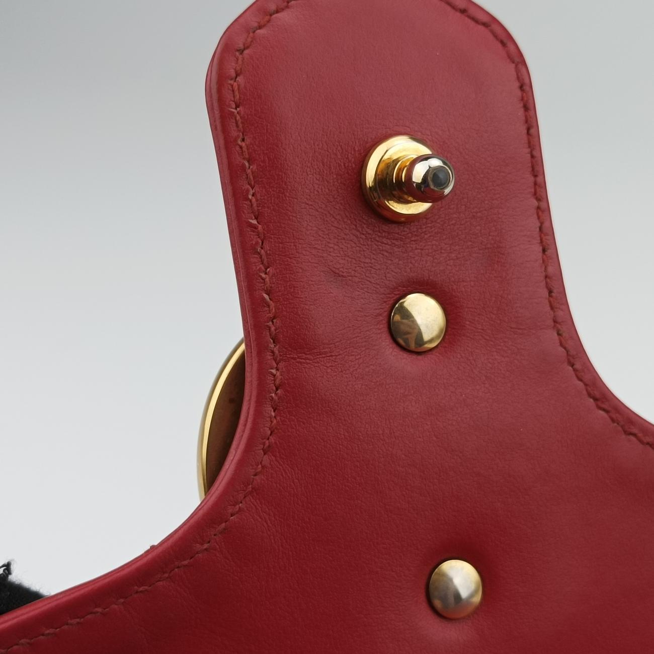 Vintage Gucci GG Marmont Red Leather 443497 shoulderbag | stylenewstar