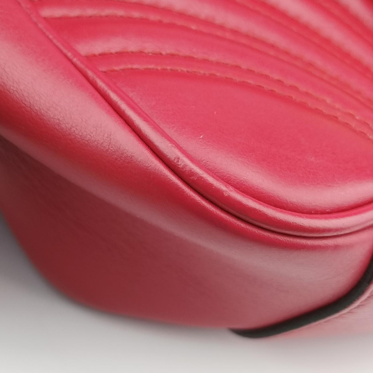 Vintage Gucci GG Marmont Red Leather 443497 shoulderbag | stylenewstar