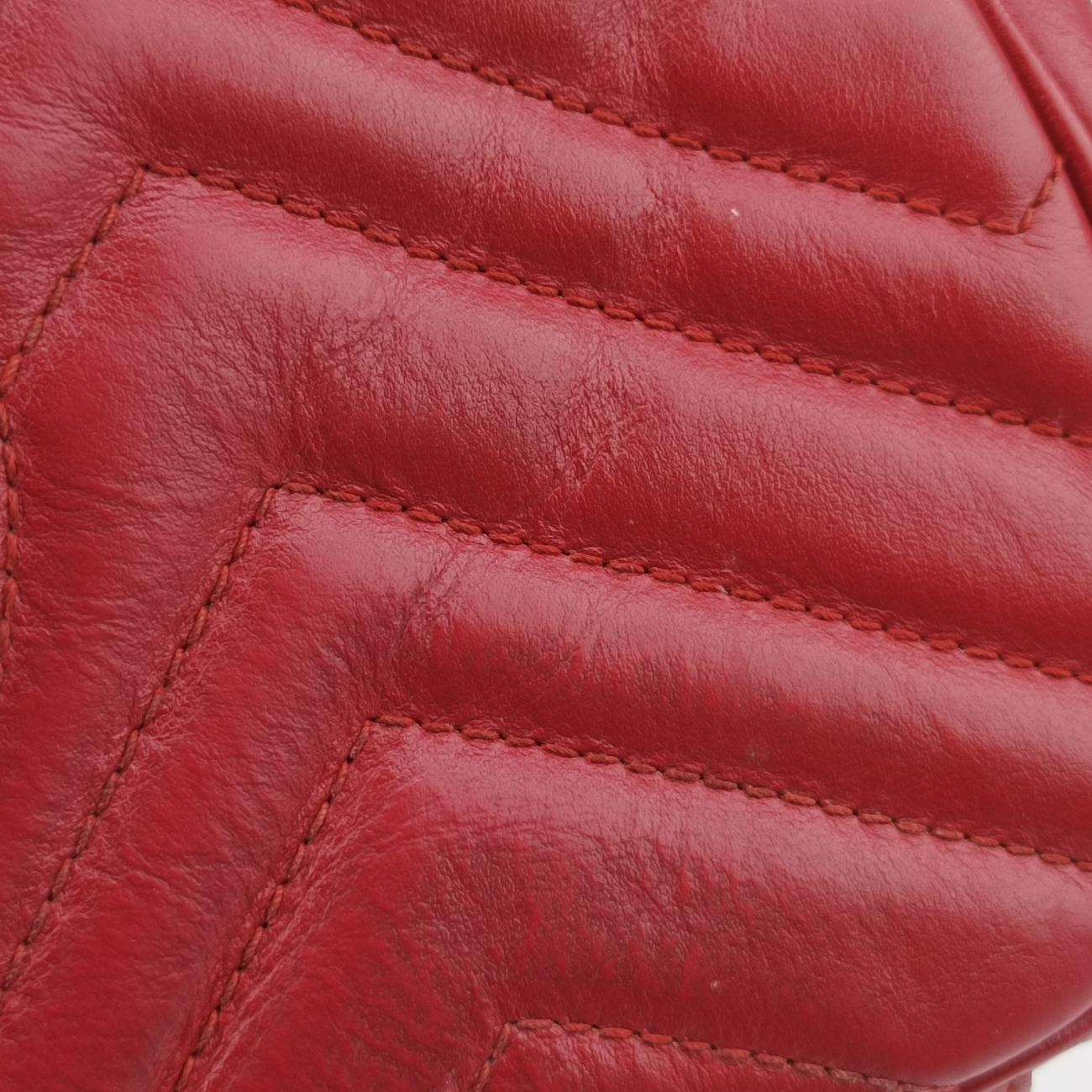 Vintage Gucci GG Marmont Red Leather 443497 shoulderbag | stylenewstar