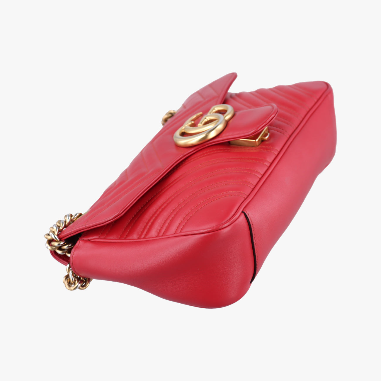 Vintage Gucci GG Marmont Red Leather 443497 shoulderbag | stylenewstar