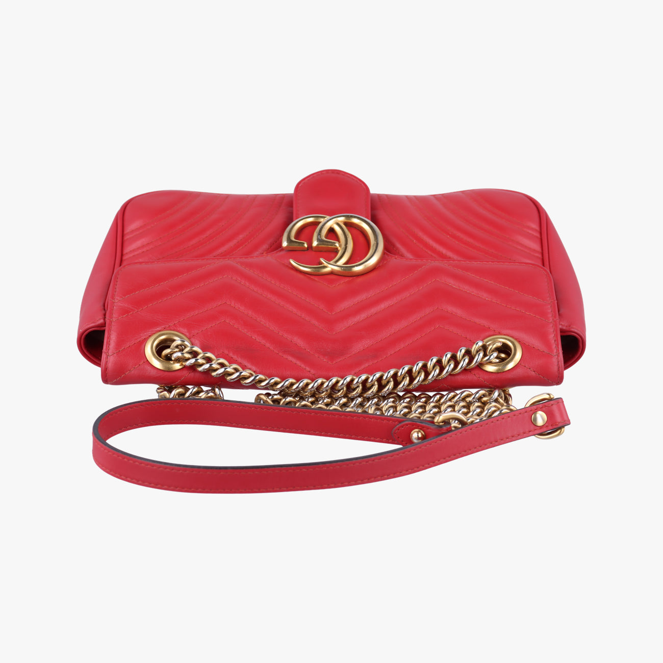 Vintage Gucci GG Marmont Red Leather 443497 shoulderbag | stylenewstar