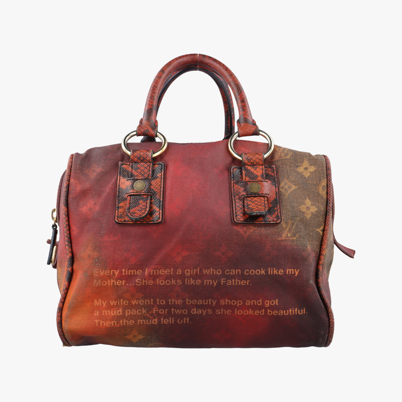 Pre-owned Louis Vuitton Man Crazy rouge×multicolor Monogram Jokes M95737 handbag | stylenewstar