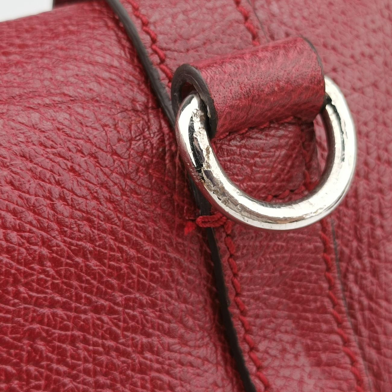 Pre-owned Gucci Bamboo Red Leather 484676 shoulderbag | stylenewstar