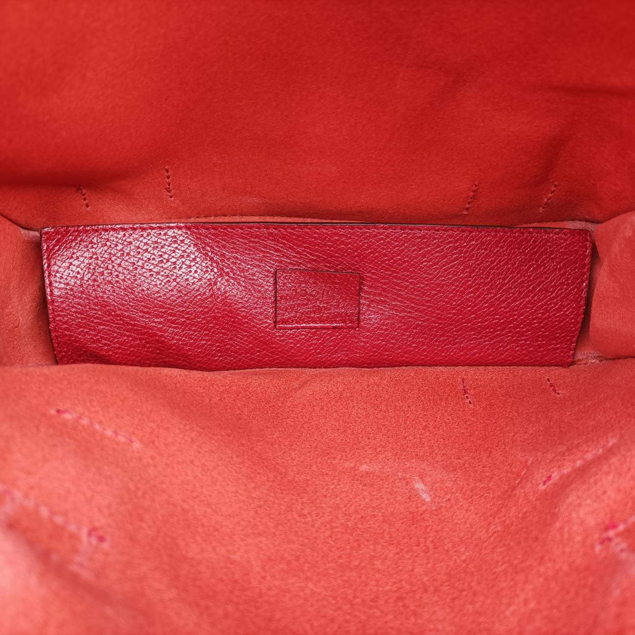 Pre-owned Gucci Bamboo Red Leather 484676 shoulderbag | stylenewstar