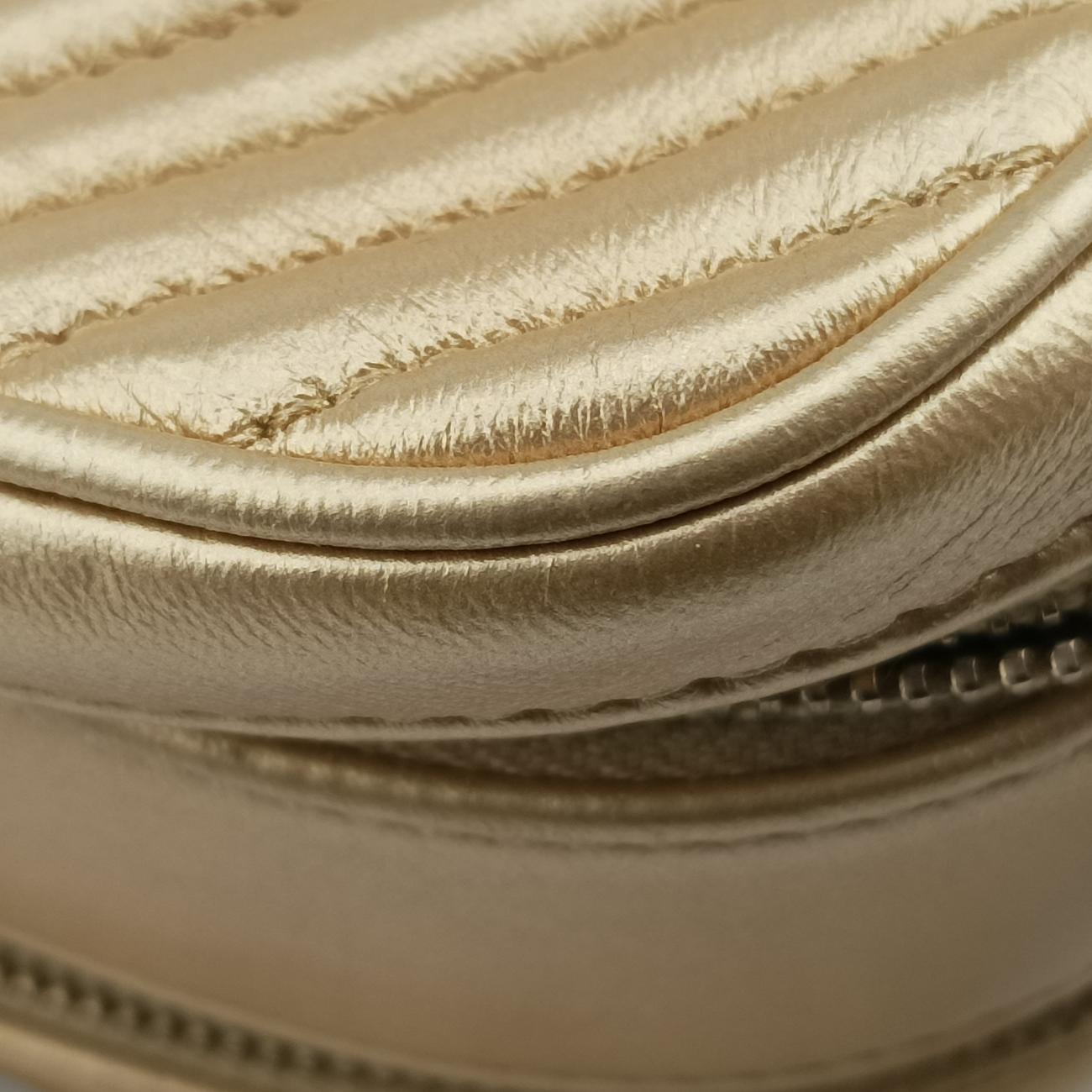 Pre-owned Chanel Coco Boy Camera Case Golden lambskin A92655 shoulderbag | stylenewstar