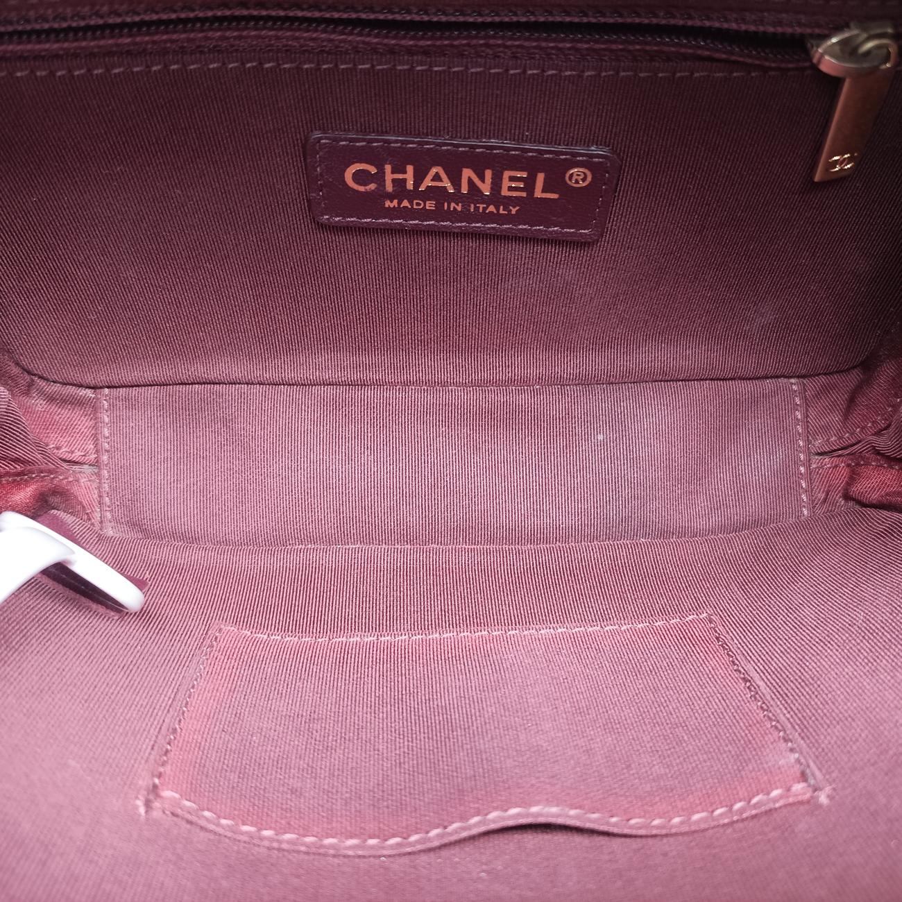 Pre-owned Chanel Coco Boy Camera Case Golden lambskin A92655 shoulderbag | stylenewstar