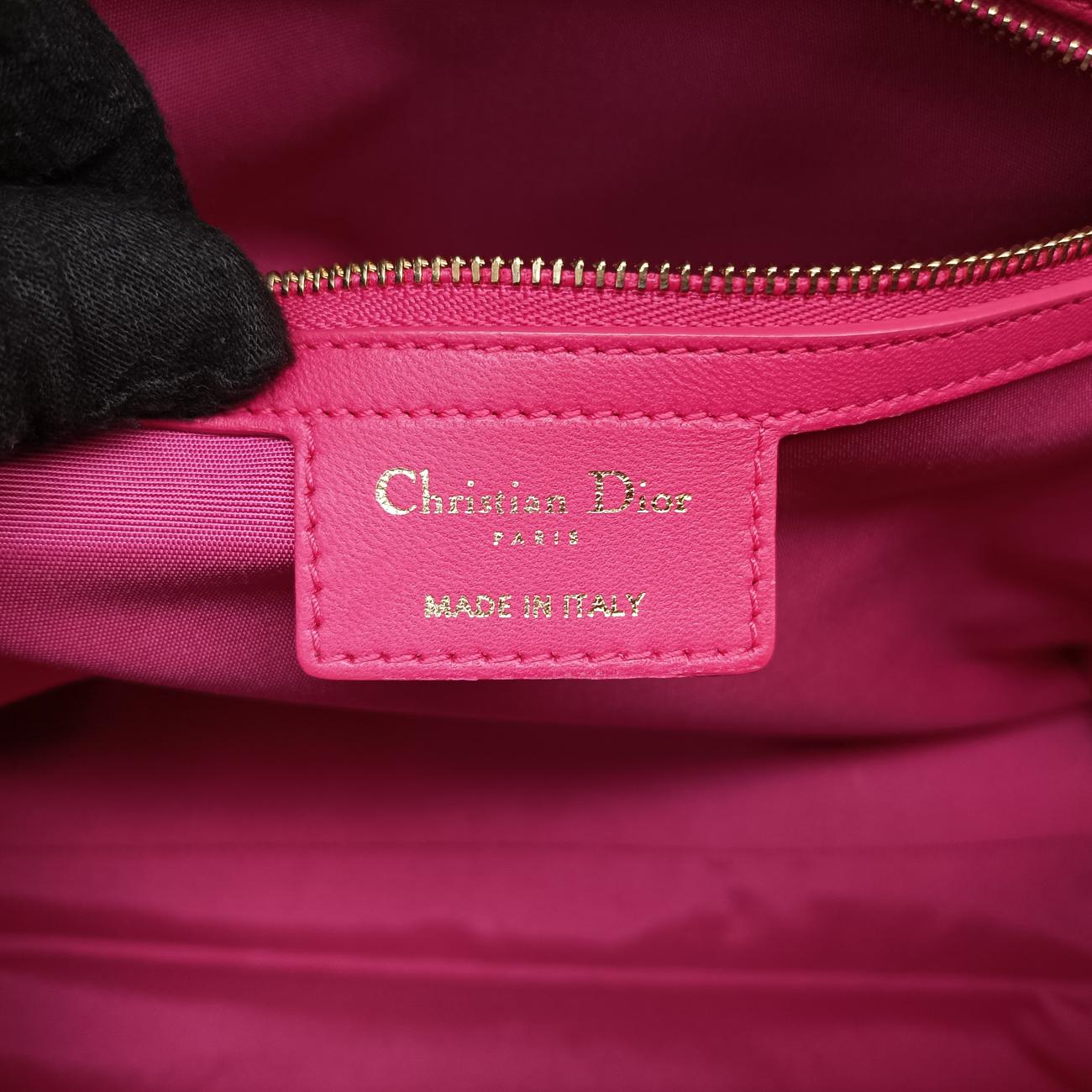 Secondhand Christian Dior Cannage Dior Soft Shopping Rose lambskin  handbag | stylenewstar