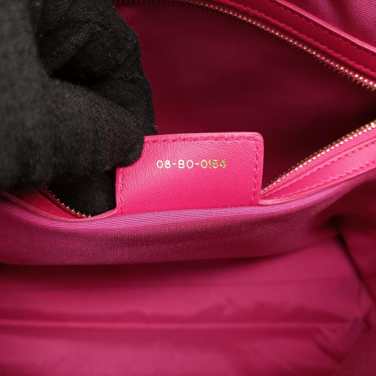 Secondhand Christian Dior Cannage Dior Soft Shopping Rose lambskin  handbag | stylenewstar