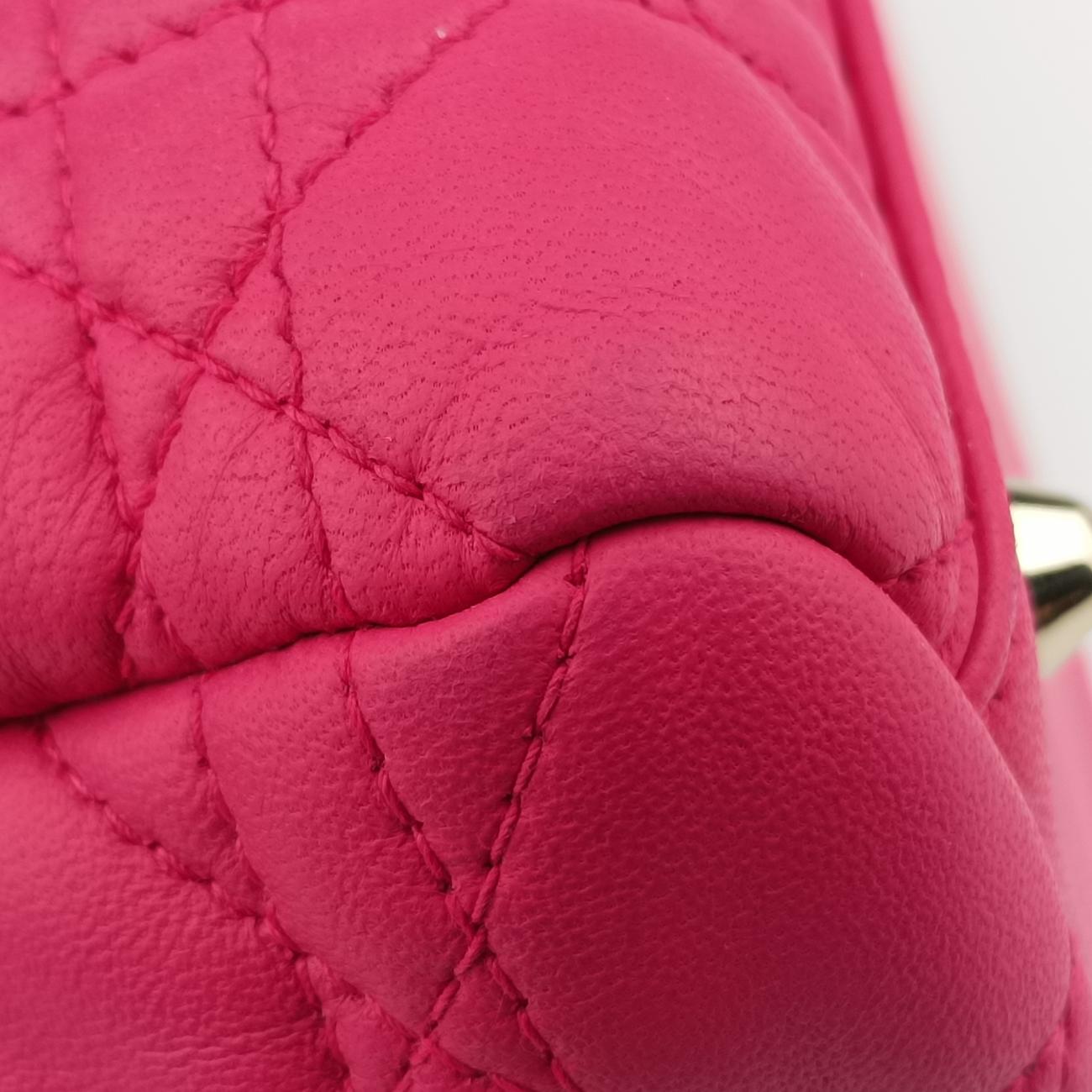 Secondhand Christian Dior Cannage Dior Soft Shopping Rose lambskin  handbag | stylenewstar