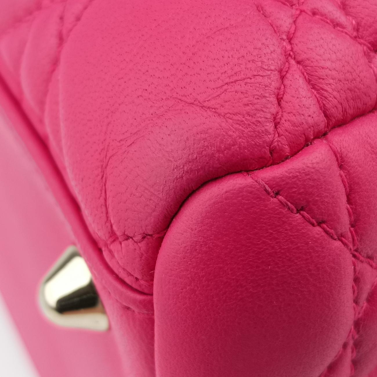 Secondhand Christian Dior Cannage Dior Soft Shopping Rose lambskin  handbag | stylenewstar