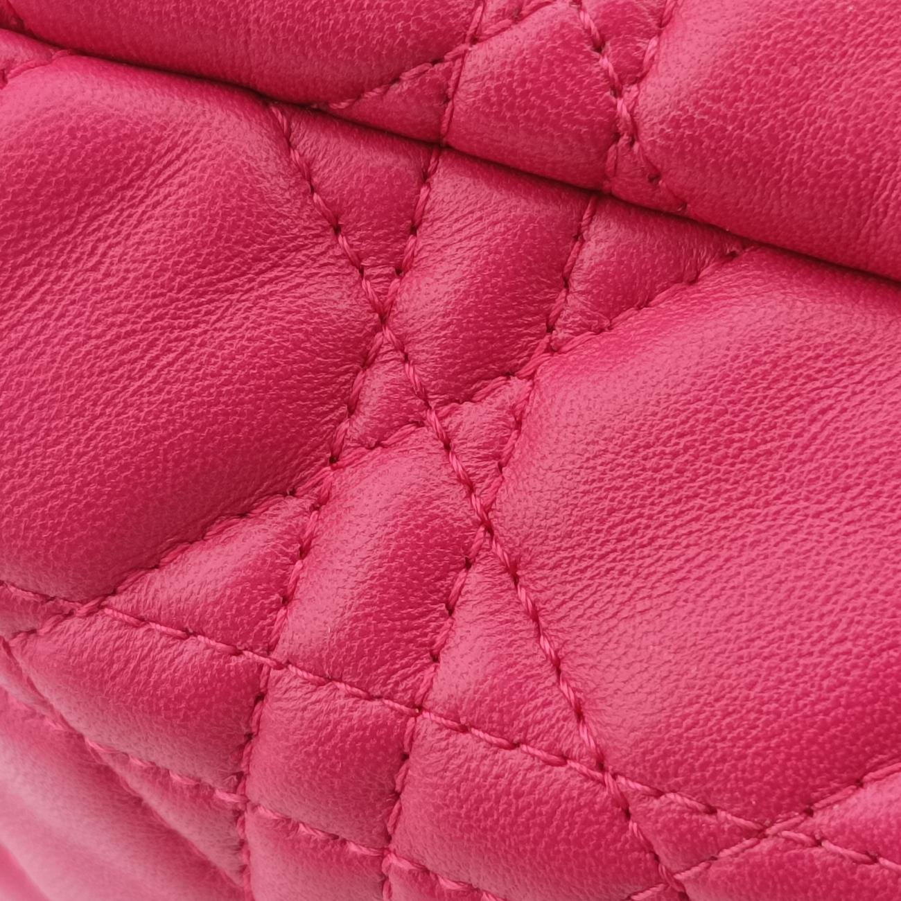 Secondhand Christian Dior Cannage Dior Soft Shopping Rose lambskin  handbag | stylenewstar