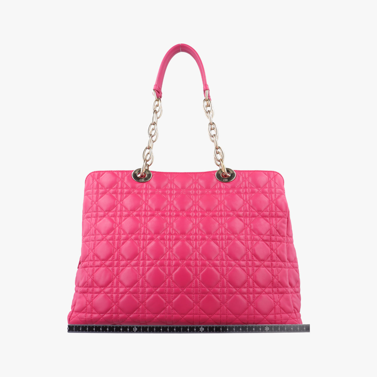 Secondhand Christian Dior Cannage Dior Soft Shopping Rose lambskin  handbag | stylenewstar