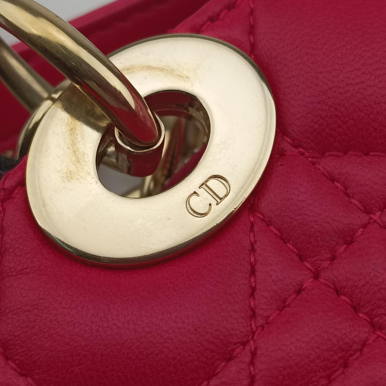 Secondhand Christian Dior Cannage Dior Soft Shopping Rose lambskin  handbag | stylenewstar