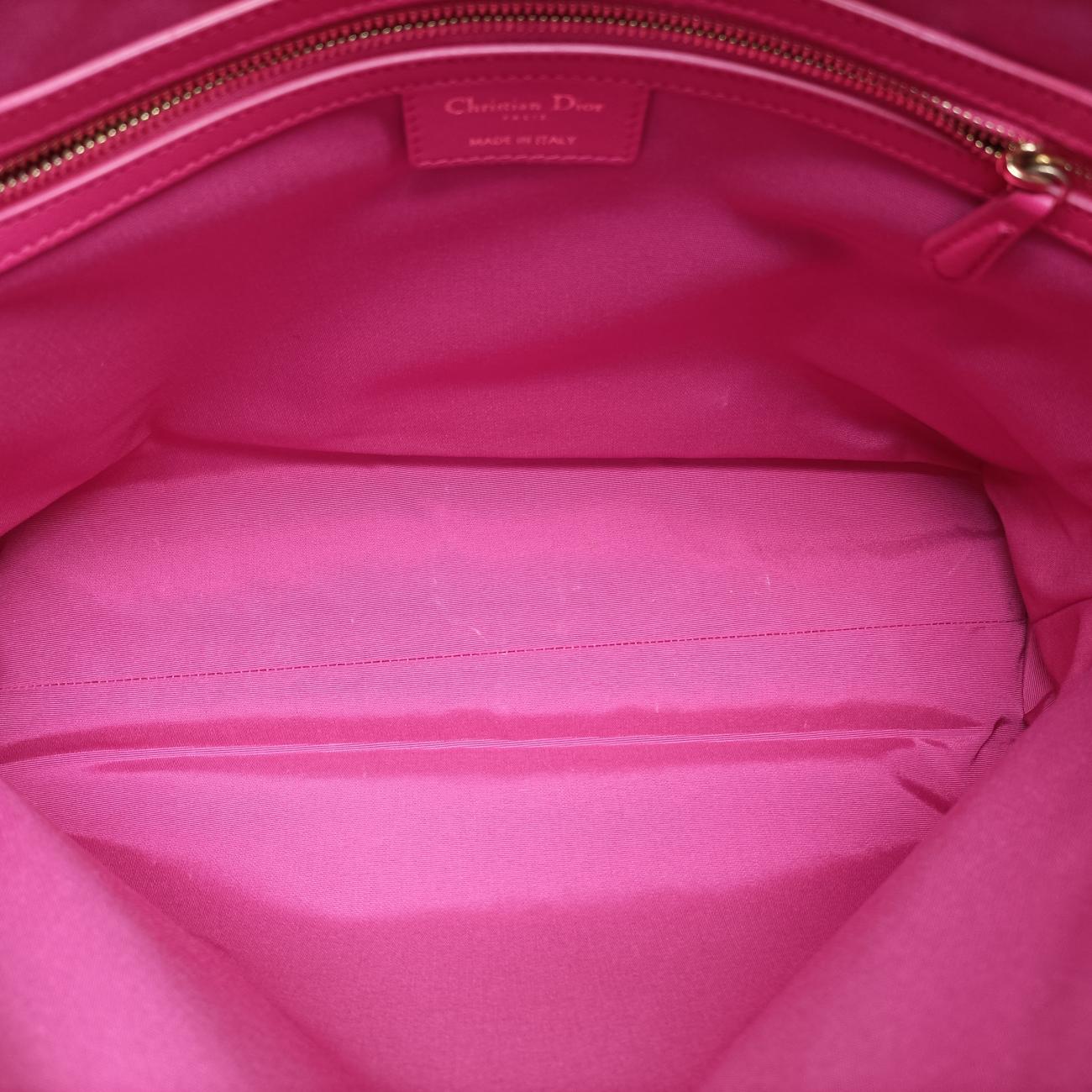 Secondhand Christian Dior Cannage Dior Soft Shopping Rose lambskin  handbag | stylenewstar