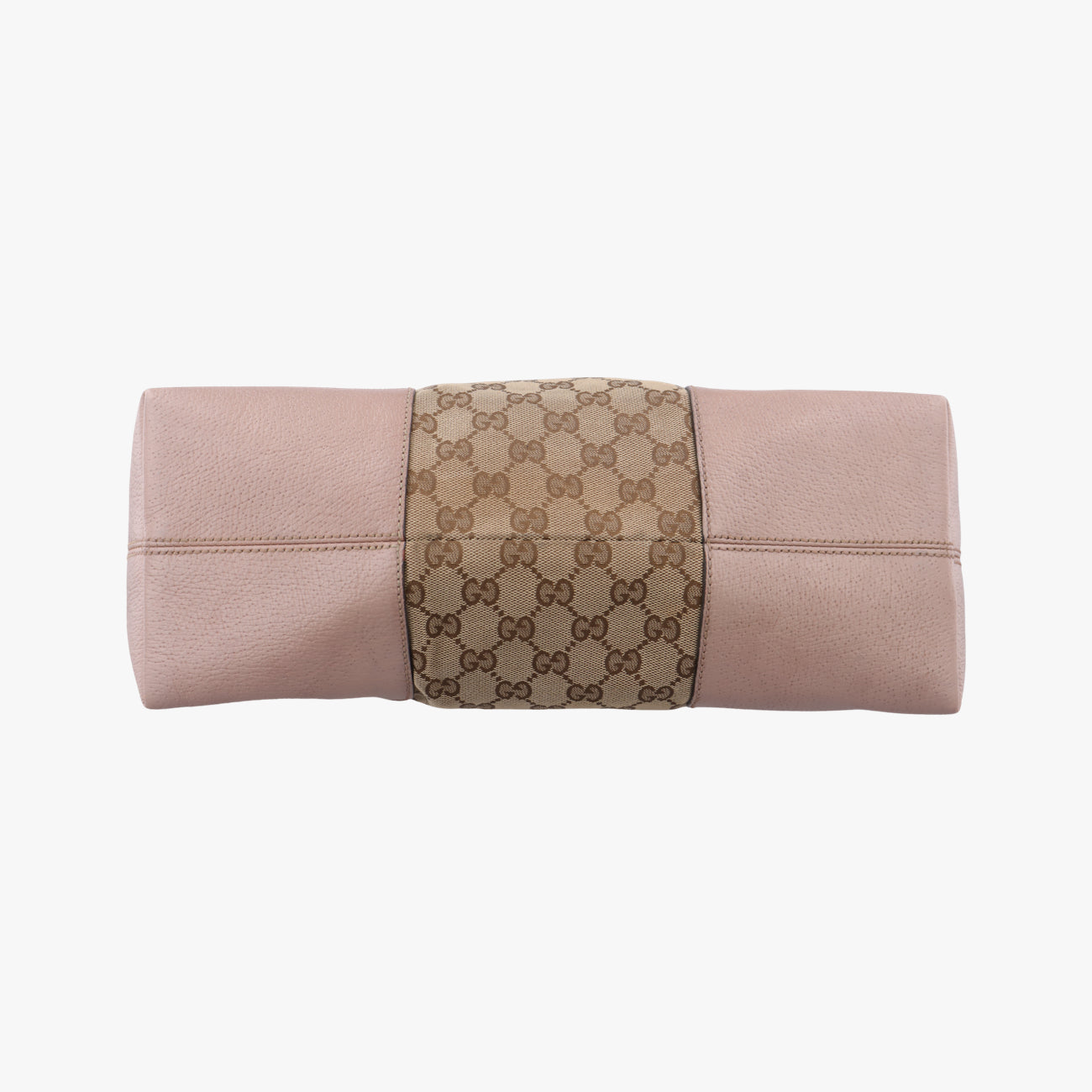 Pre-owned Gucci Guccissima Bree Beige×pink canvas x leather 323673 handbag | stylenewstar