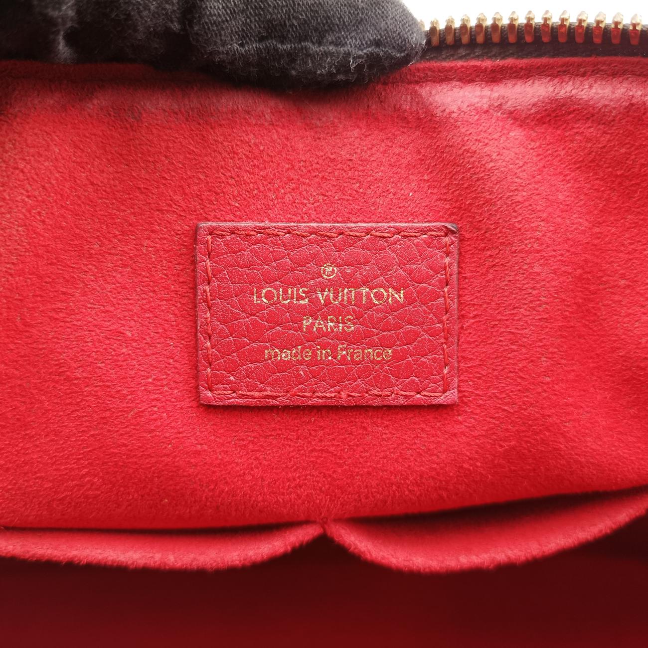 Pre-owned Louis Vuitton RETIRO PM brown×CERISE Monogram Canvas×calf leather M40546 shoulderbag | stylenewstar