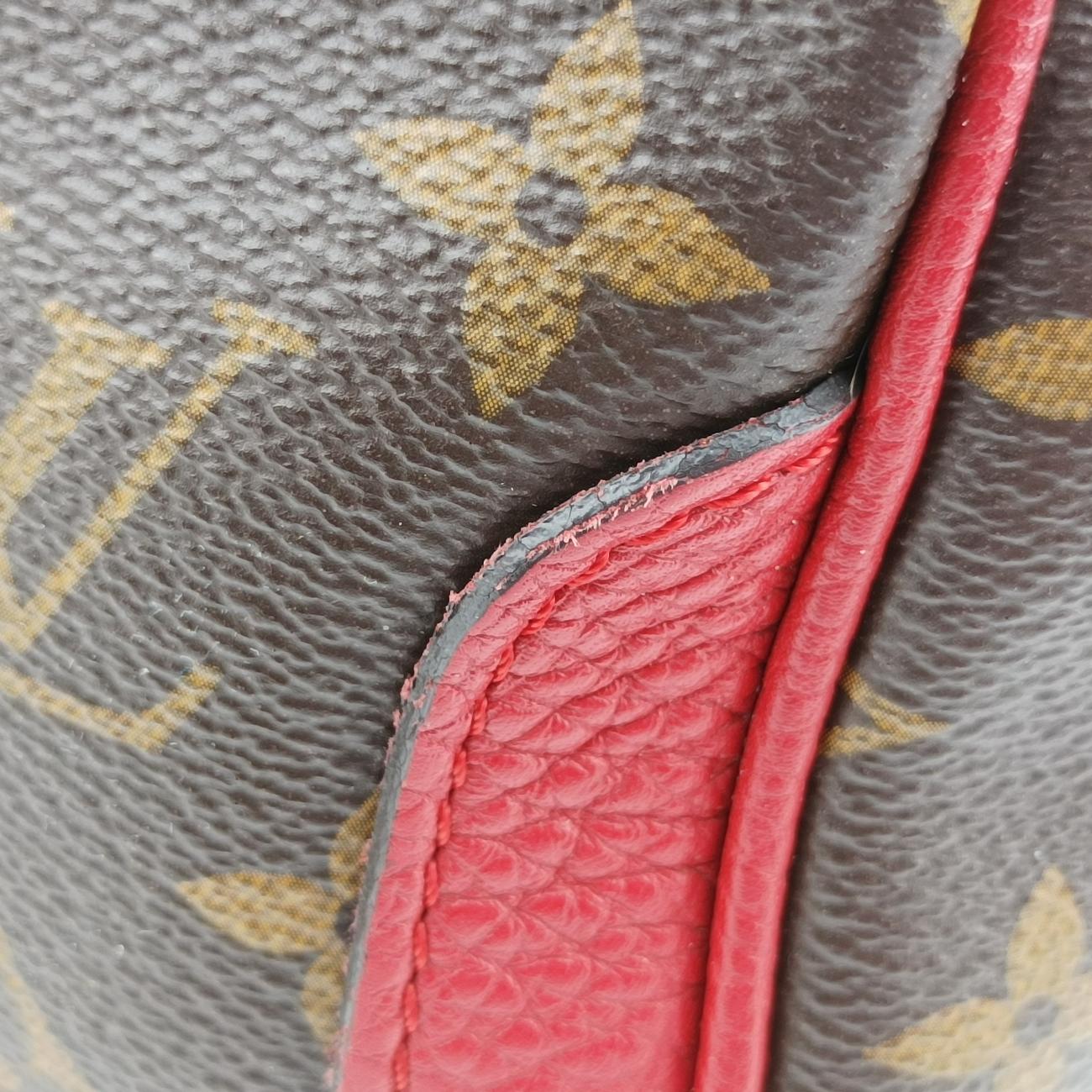 Pre-owned Louis Vuitton RETIRO PM brown×CERISE Monogram Canvas×calf leather M40546 shoulderbag | stylenewstar
